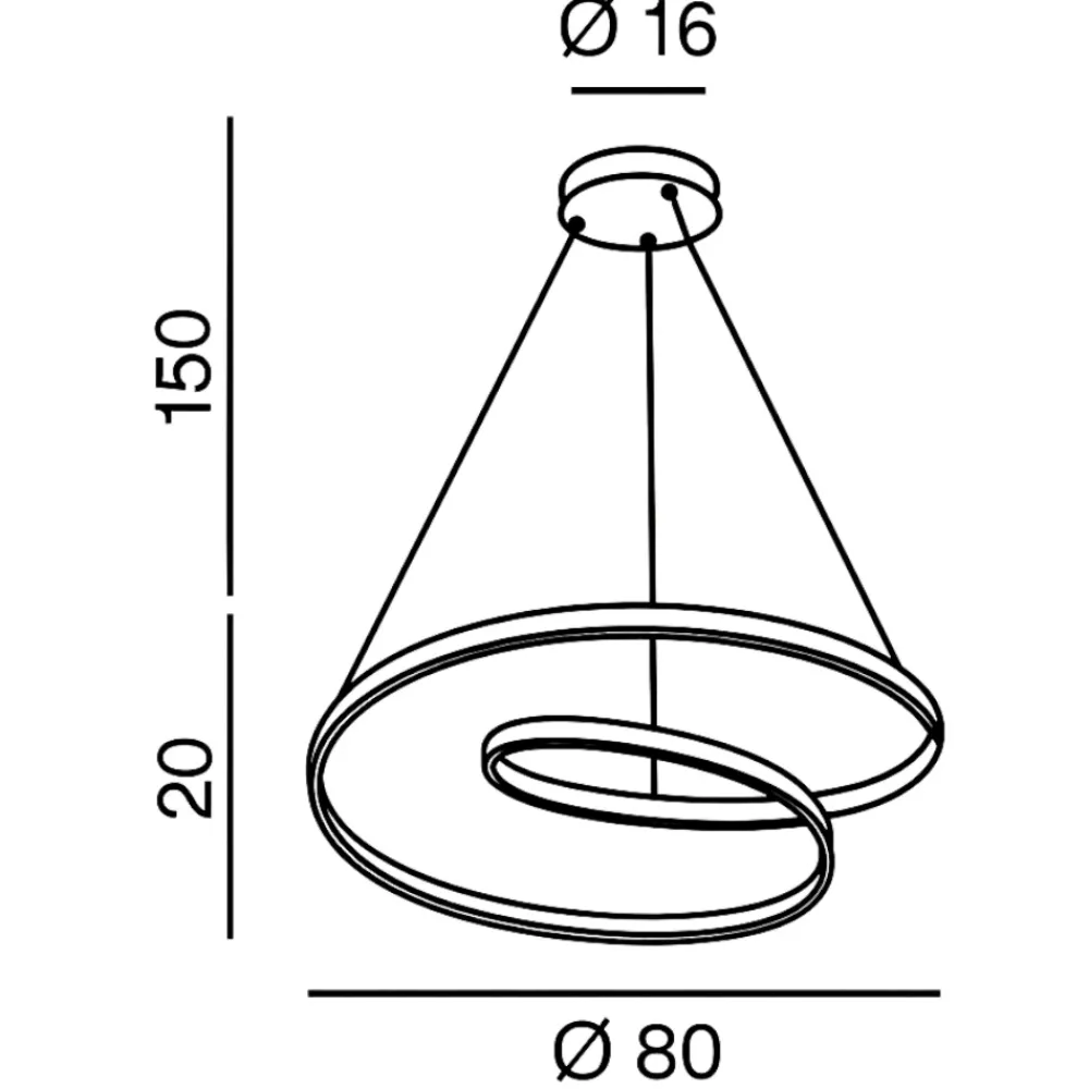 Lampadari Moderni-Perenz Illuminazione Lampadario moderno grigio led 70w cct per salotto ritmo perenz