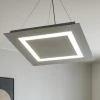 Lampadari Moderni-Top Light Lampadario moderno grigio led 80w carpet per ufficio