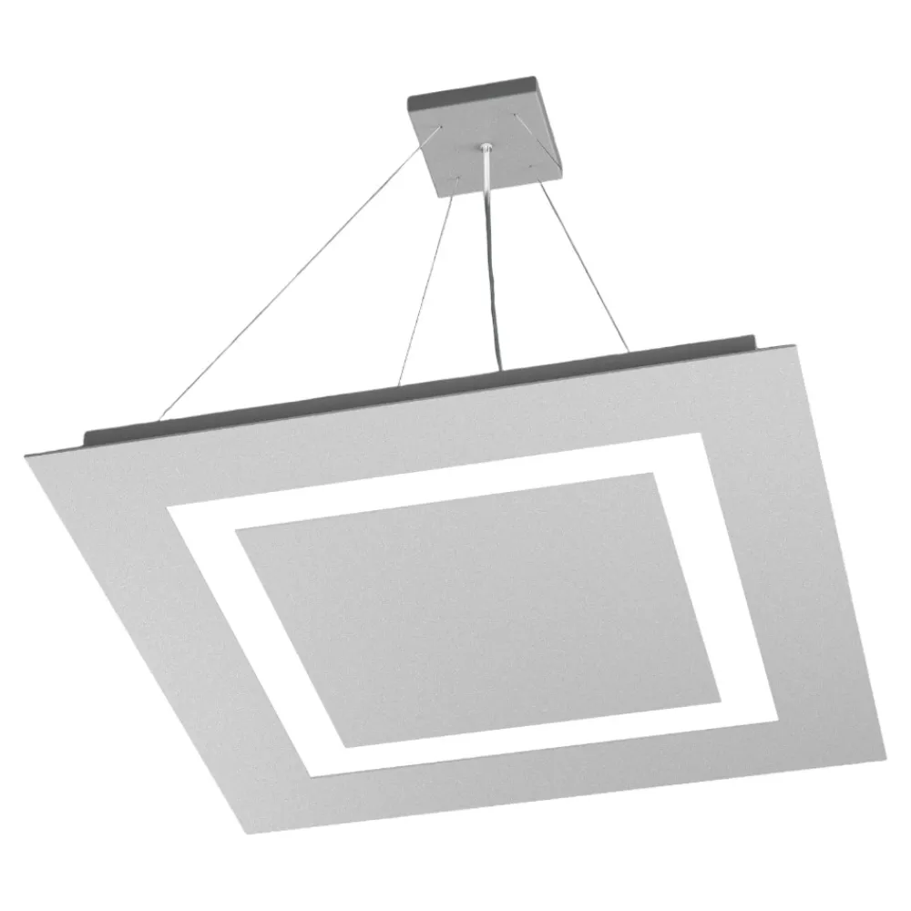 Lampadari Moderni-Top Light Lampadario moderno grigio led 80w carpet per ufficio