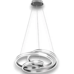 Lampadari Moderni-Selezionato da Mazzolaluce Lampadario moderno grigio led 60w dimmerabile design