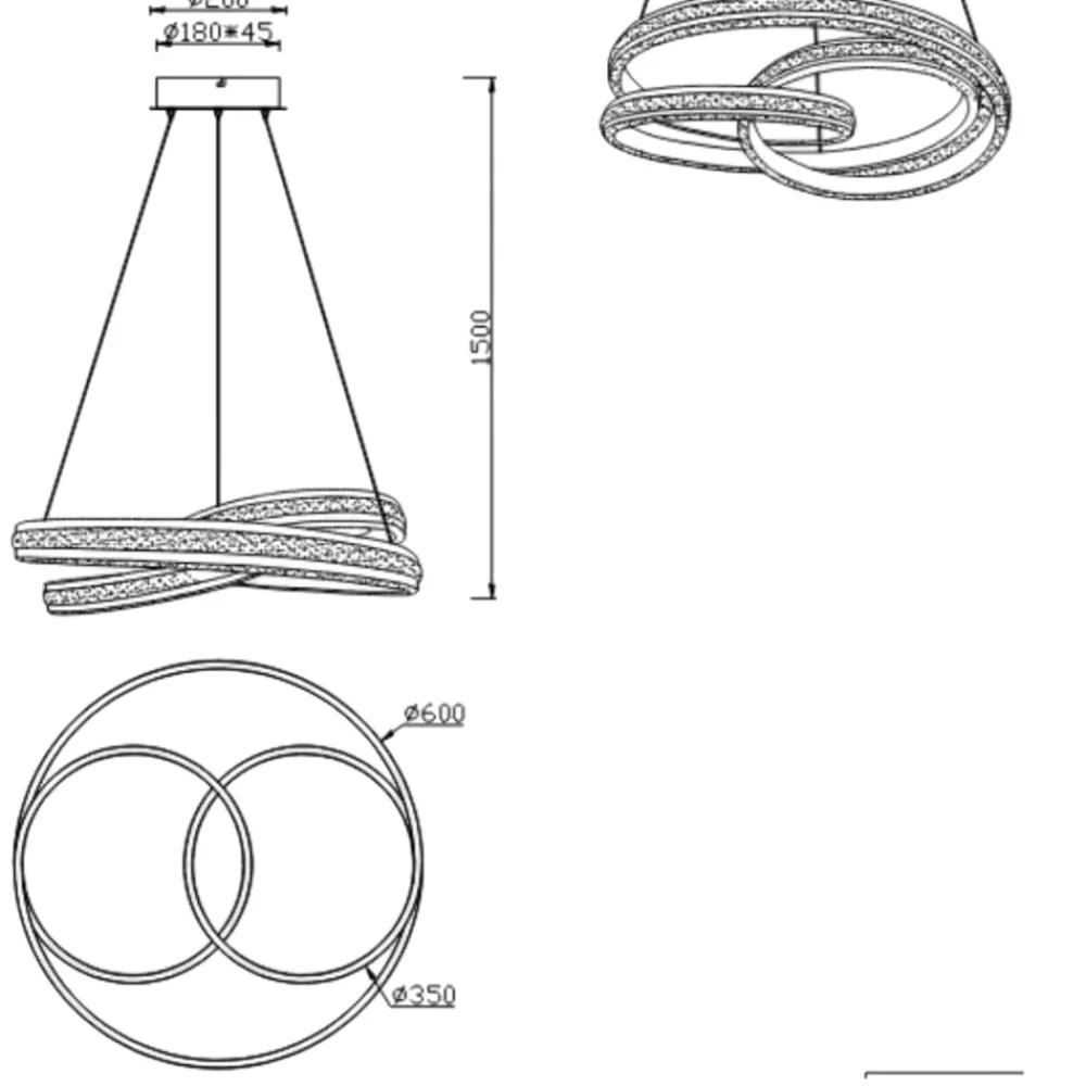 Lampadari Moderni-Selezionato da Mazzolaluce Lampadario moderno grigio led 60w dimmerabile design