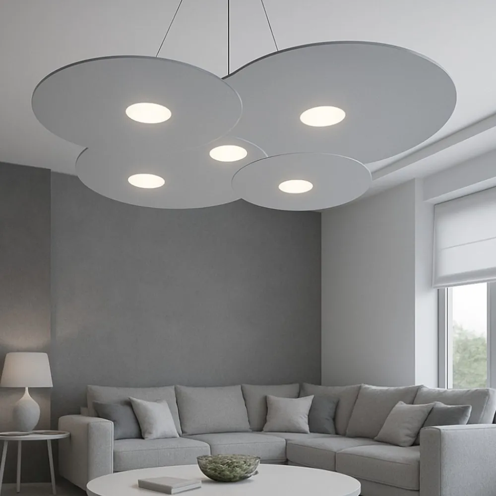 Lampadari Moderni-Top Light Lampadario moderno grigio per soggiorno toplight cloud
