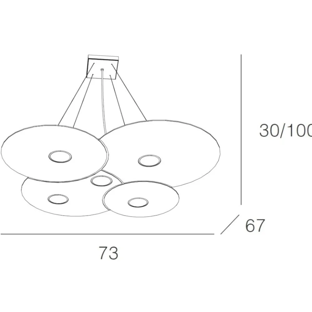 Lampadari Moderni-Top Light Lampadario moderno grigio per soggiorno toplight cloud