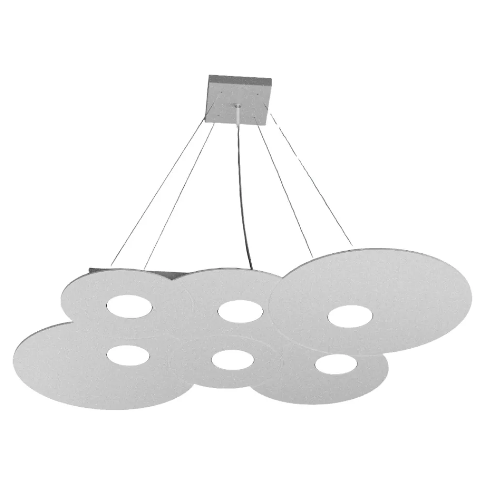Lampadari Moderni-Top Light Lampadario moderno grigio per soggiorno cloud