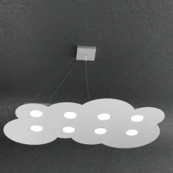 Lampadari Moderni-Top Light Lampadario moderno grigio toplight cloud per soggiorno