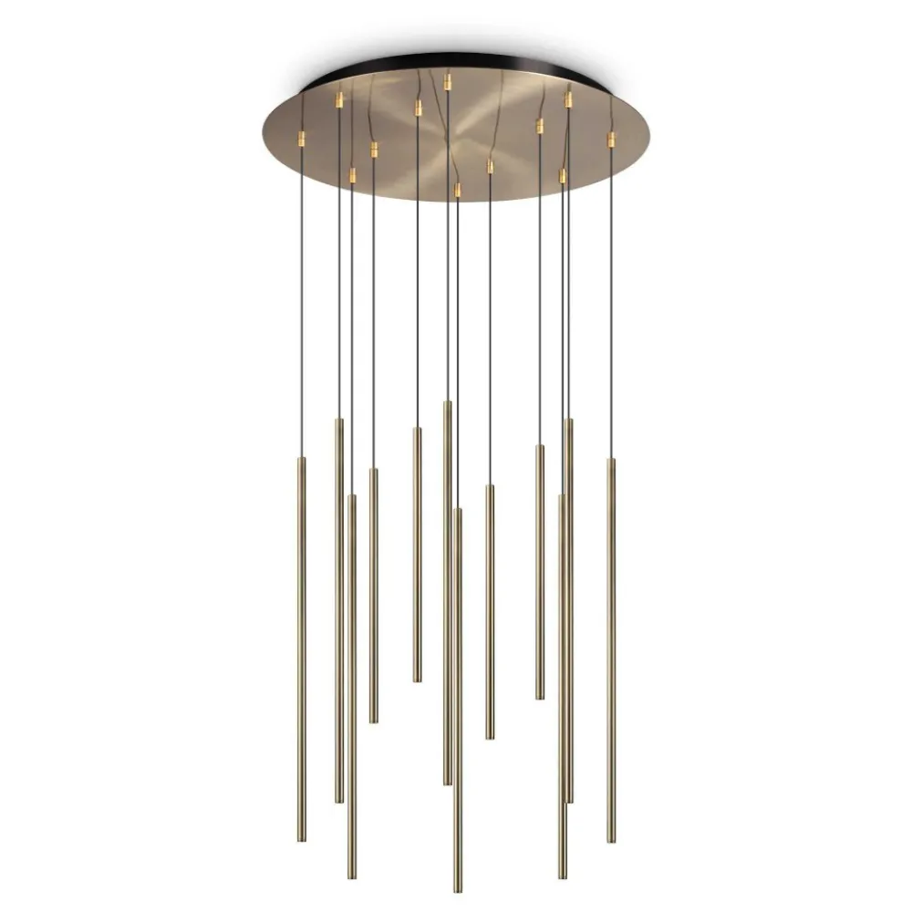 Lampadari Moderni-Ideal Lux Lampadario moderno filo sp12 oro led 2700k