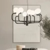 Lampadari Moderni-Ondaluce Lampadario moderno jeppy nero bocce vetro bianco