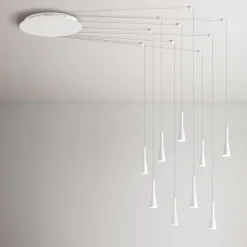 Lampadari Moderni-Perenz Illuminazione Lampadario moderno led 3000k bianco per soggiorno perenz cone