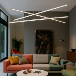 Lampadari Moderni-Linea Light Lampadario moderno led 2700k bianco straight p3