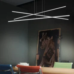 Lampadari Moderni-Linea Light Lampadario moderno led 2700k bianco straight p3