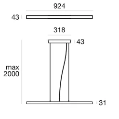 Lampadari Moderni-Linea Light Lampadario moderno led 3000k corten ip65 lira