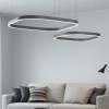 Lampadari Moderni-Gea Luce Lampadario moderno led 3000k criseide nero doppio diffusore