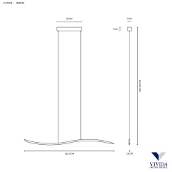 Lampadari Moderni-Vivida International Lampadario moderno led 3000k 4000k bianco vivida lil wave
