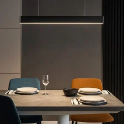 Lampadari Moderni-Linea Light Lampadario moderno led 3000k nero satori