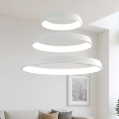Lampadari Moderni-Affralux Lampadario moderno led 102w 3200k anelli diodi
