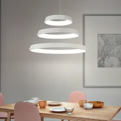 Lampadari Moderni-Affralux Lampadario moderno led 102w 3200k anelli diodi