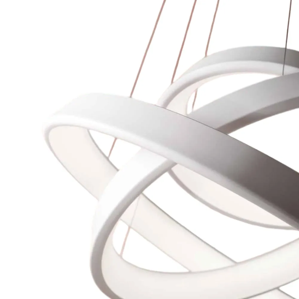 Lampadari Moderni-Affralux Lampadario moderno led 102w 3200k anelli diodi