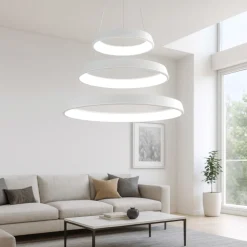 Lampadari Moderni-Affralux Lampadario moderno led 102w 3200k anelli diodi
