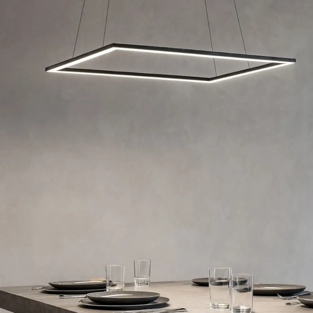Lampadari Moderni-Affralux Lampadario moderno led 68w 3000k bianco quattro