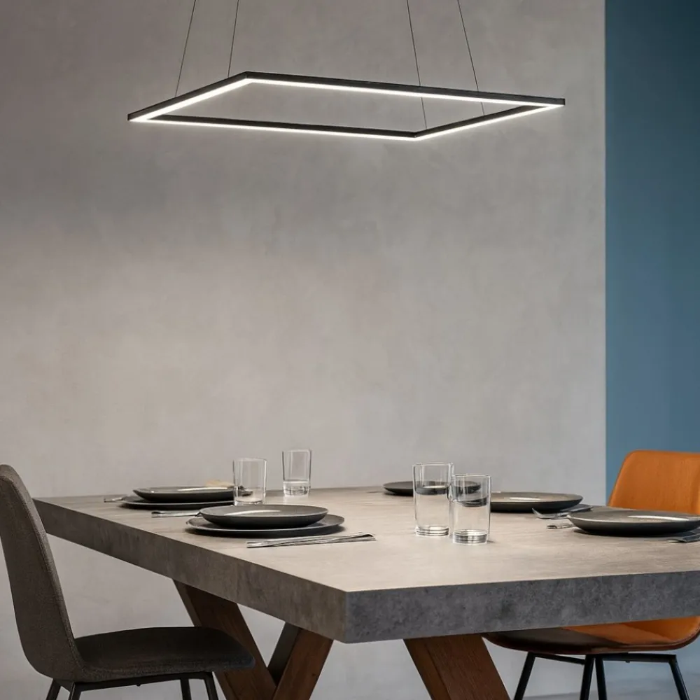 Lampadari Moderni-Affralux Lampadario moderno led 68w 3000k bianco quattro