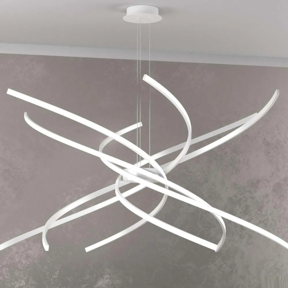 Lampadari Moderni-Top Light Lampadario moderno led 69w 3000k bianco toplight tornado