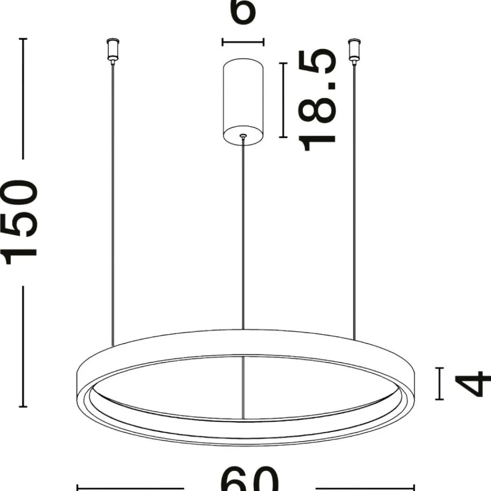 Lampadari Moderni-Selezionato da Mazzolaluce Lampadario moderno led 40w 3000k cerchio marrone spazzolato