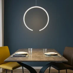 Lampadari Moderni-Vivida International Lampadario moderno led 25w 3000k design bianco vivida olympic