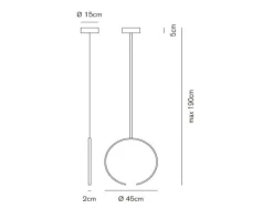 Lampadari Moderni-Vivida International Lampadario moderno led 25w 3000k design bianco vivida olympic