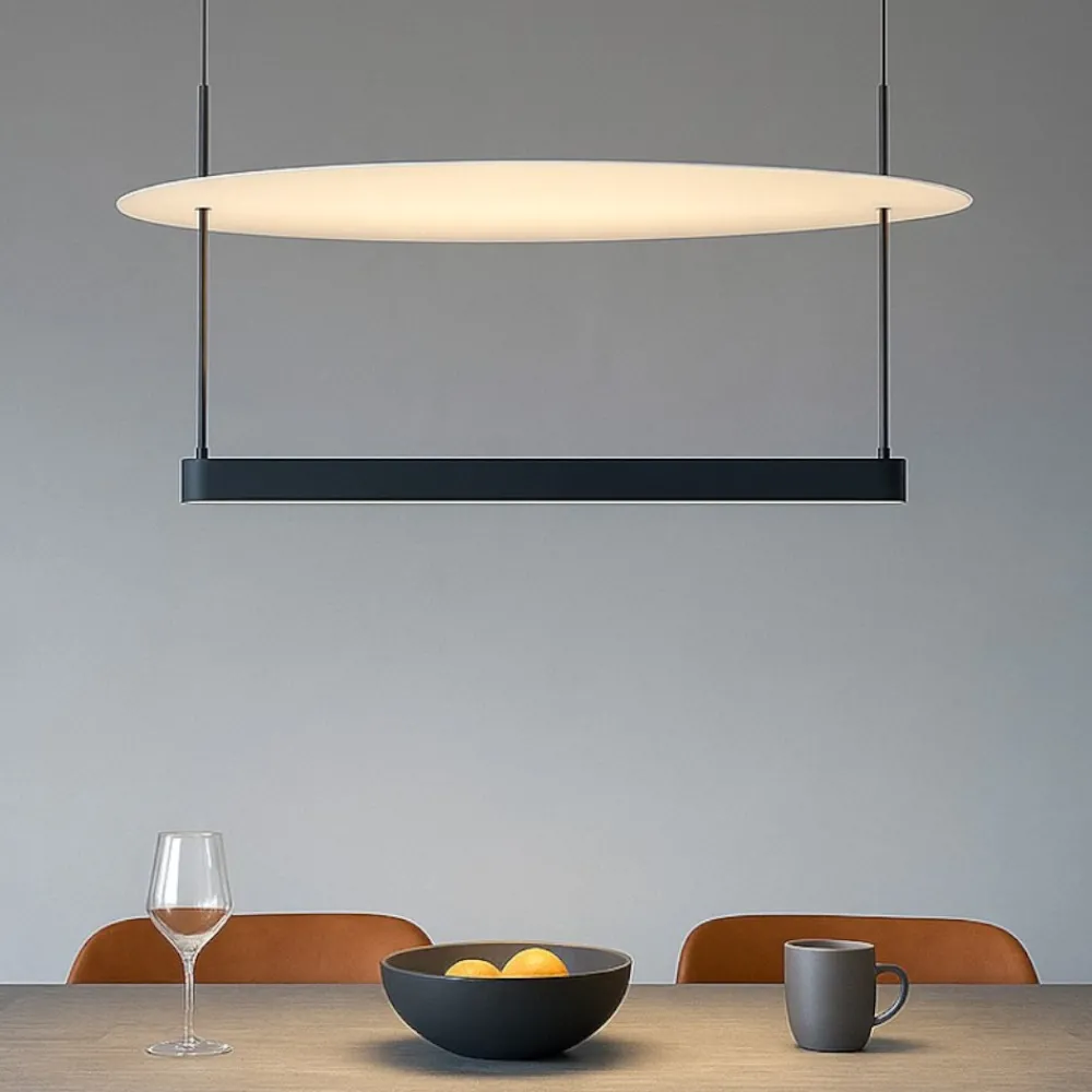 Lampadari Moderni-Selezionato da Mazzolaluce Lampadario moderno led 40w 3000k dimmerabile per sala da pranzo