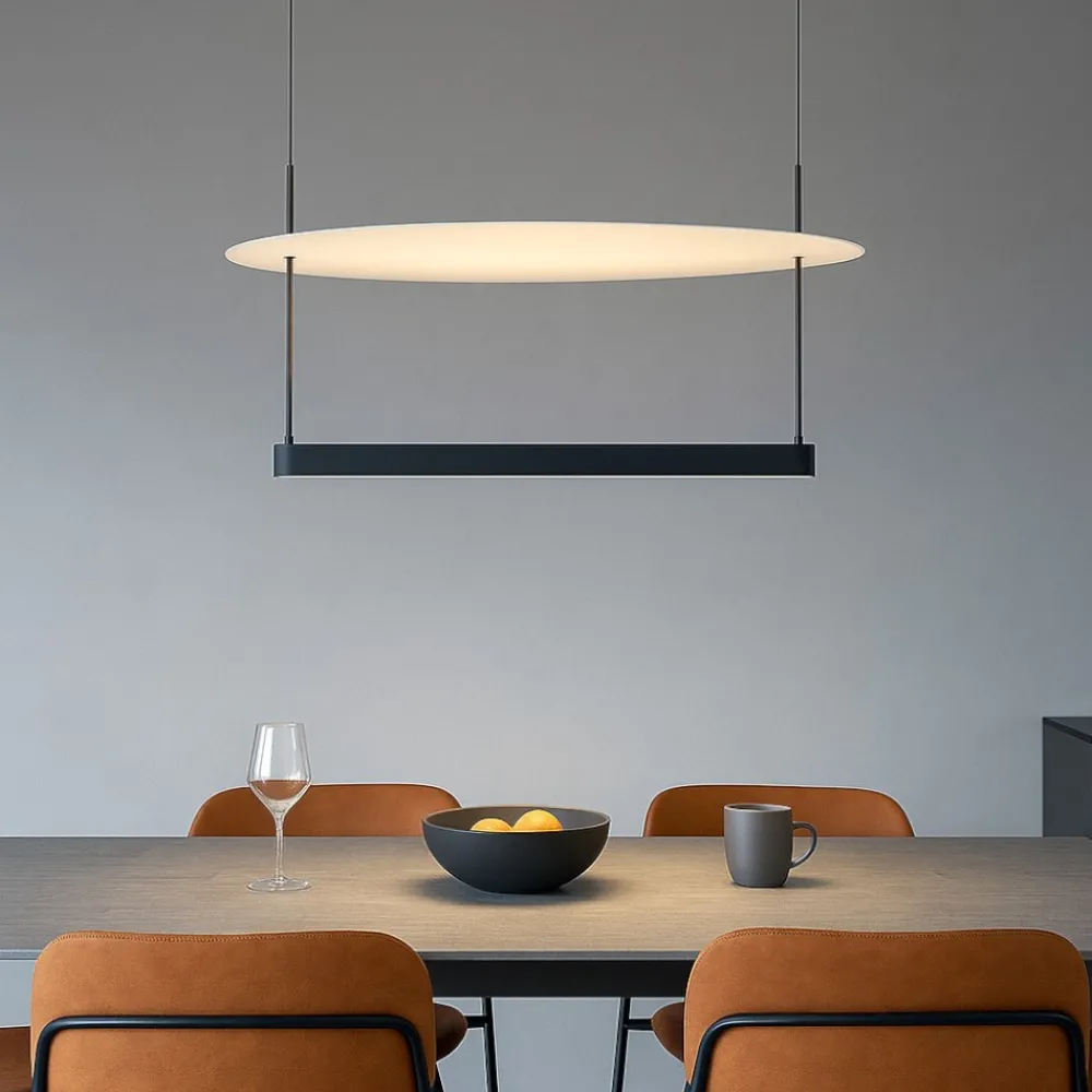 Lampadari Moderni-Selezionato da Mazzolaluce Lampadario moderno led 40w 3000k dimmerabile per sala da pranzo