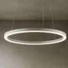 Lampadari Moderni-Vivida International Lampadario moderno led 38w 3000k dimmerabile hurricane vivida cerchio bianco
