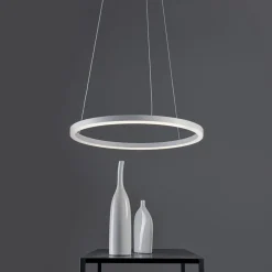 Lampadari Moderni-Vivida International Lampadario moderno led 38w 3000k dimmerabile hurricane vivida cerchio bianco