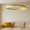 Lampadari Moderni-Gea Luce Lampadario moderno led 60w 3000k criseide quadrato oro