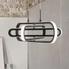 Lampadari Moderni-Selezionato da Mazzolaluce Lampadario moderno led 50w 3000k nero design orientabile