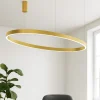 Lampadari Moderni-Gea Luce Lampadario moderno led 100w 3000k oro biemissione criseide