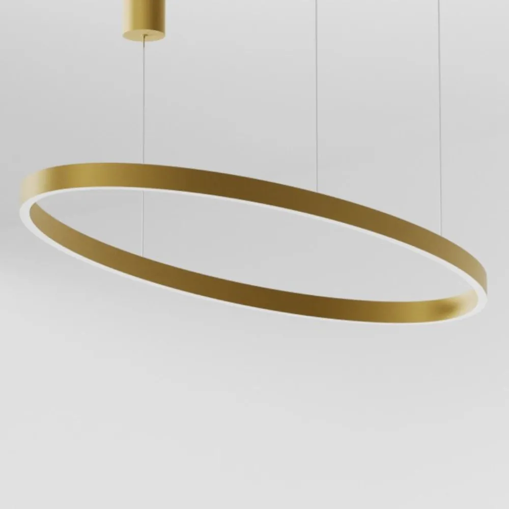 Lampadari Moderni-Gea Luce Lampadario moderno led 100w 3000k oro biemissione criseide