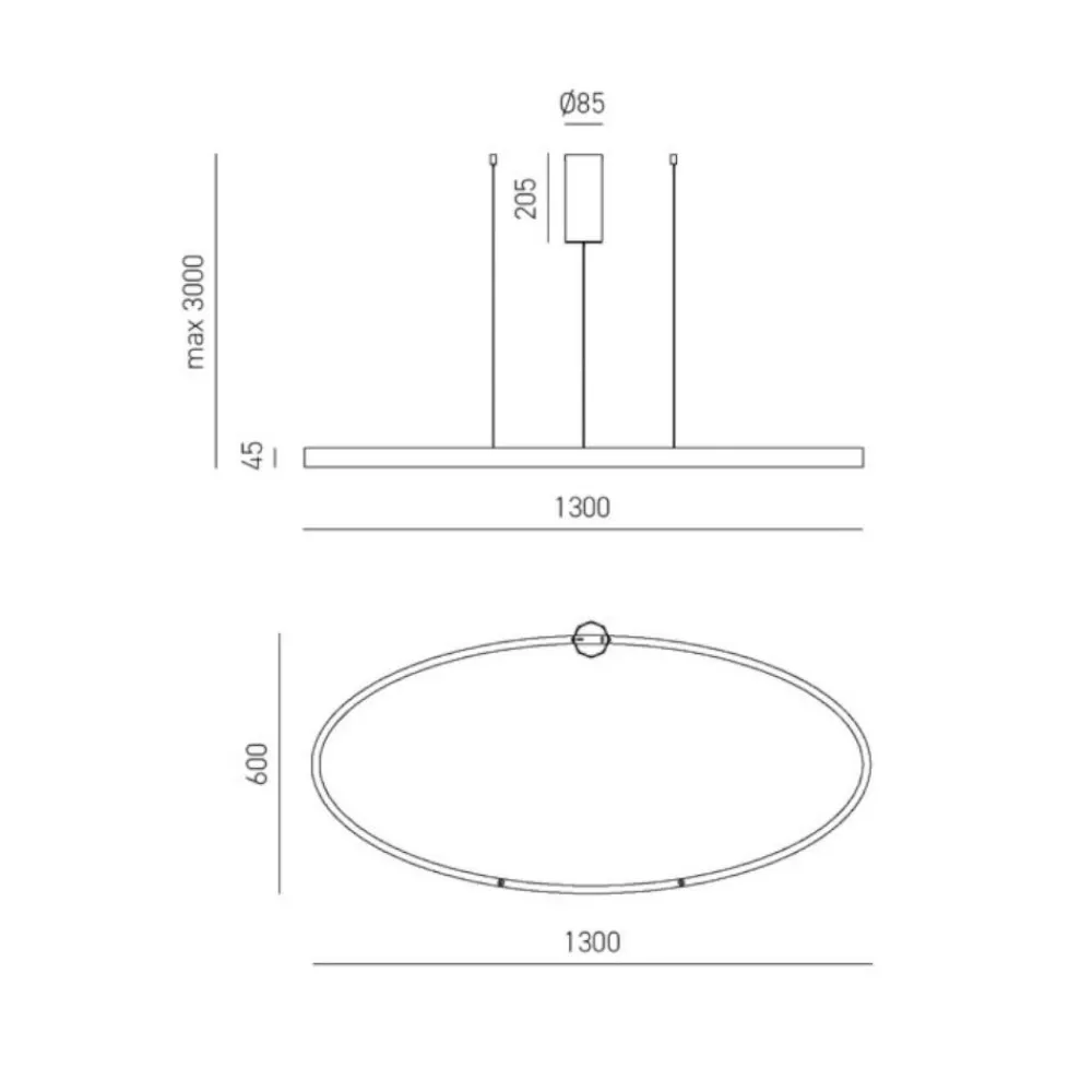 Lampadari Moderni-Gea Luce Lampadario moderno led 100w 3000k oro biemissione criseide