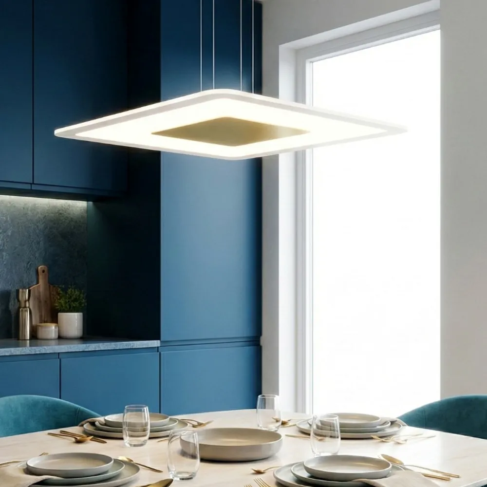 Lampadari Moderni-Linea Light Lampadario moderno led 38w 3000k oro aruba