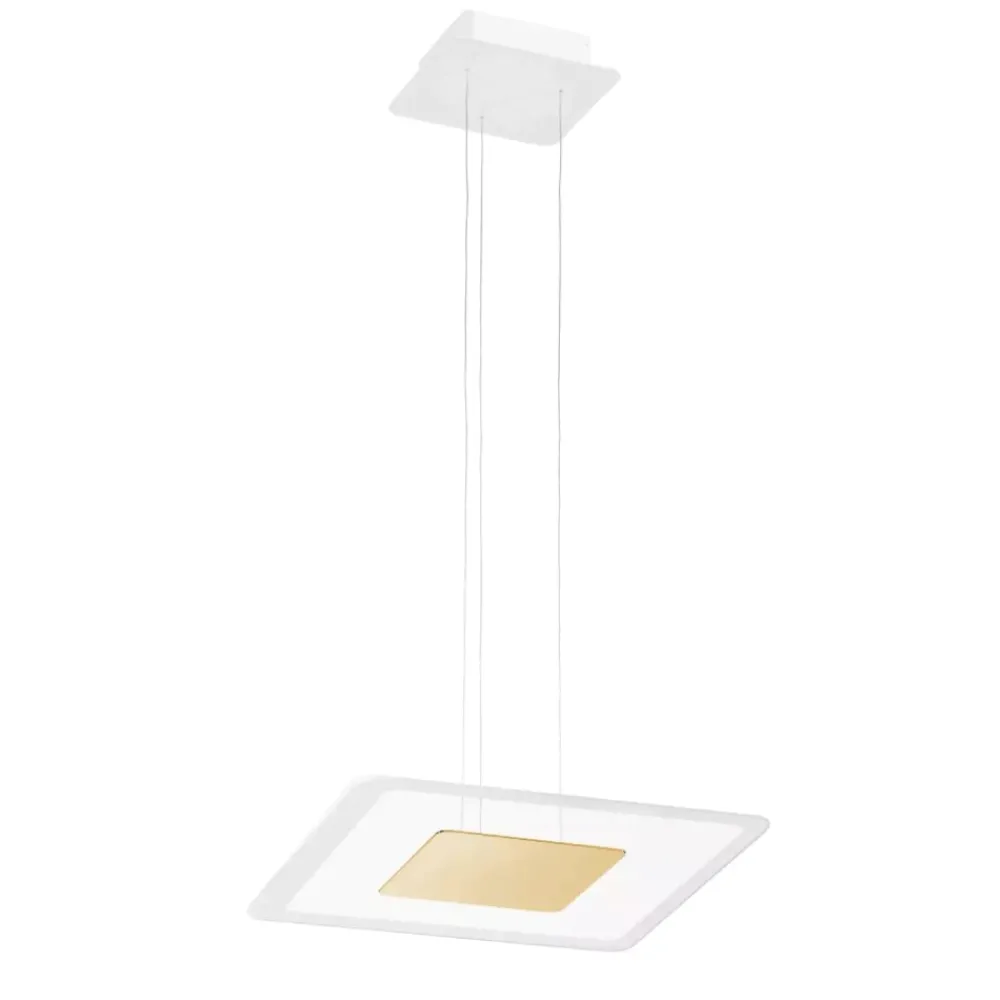 Lampadari Moderni-Linea Light Lampadario moderno led 38w 3000k oro aruba