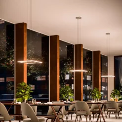 Lampadari Moderni-Linea Light Lampadario moderno led 38w 3000k oro aruba