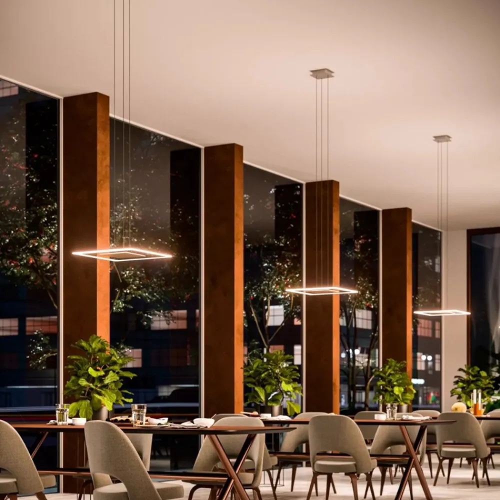 Lampadari Moderni-Linea Light Lampadario moderno led 38w 3000k oro aruba