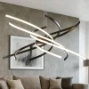 Lampadari Moderni-Top Light Lampadario moderno led 69w 4000k tornado nero toplight per soggiorno