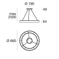 Lampadari Moderni-Linea Light Lampadario moderno led 31w polo cerchio