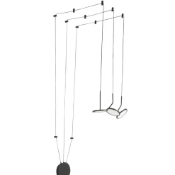 Lampadari Moderni-Selezionato da Mazzolaluce Lampadario moderno 3 luci led 3000k con decentramento