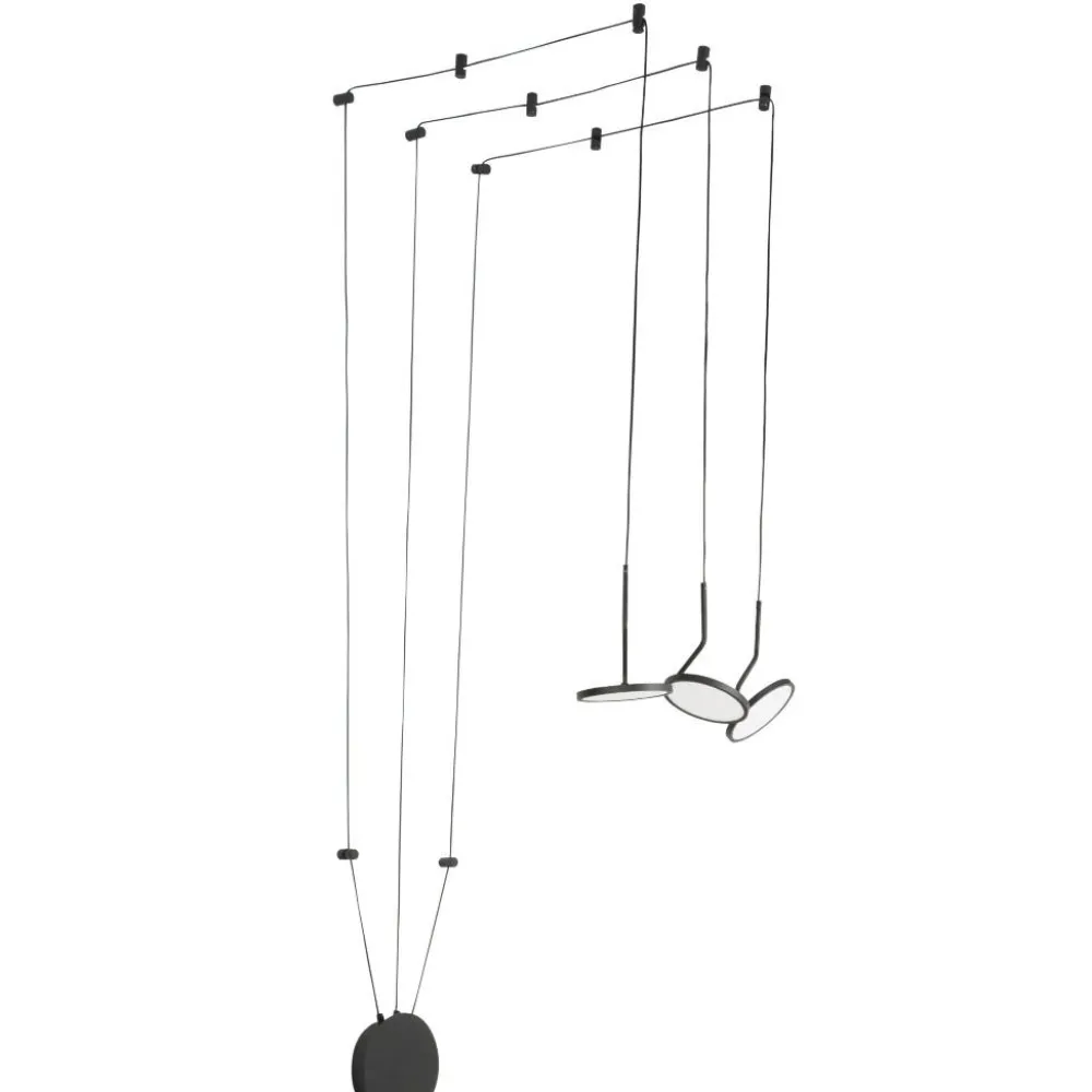 Lampadari Moderni-Selezionato da Mazzolaluce Lampadario moderno 3 luci led 3000k con decentramento