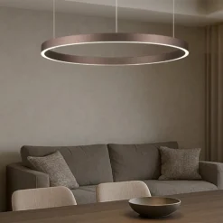 Lampadari Moderni-Selezionato da Mazzolaluce Lampadario moderno marrone caffe led 3000k per soggiorno