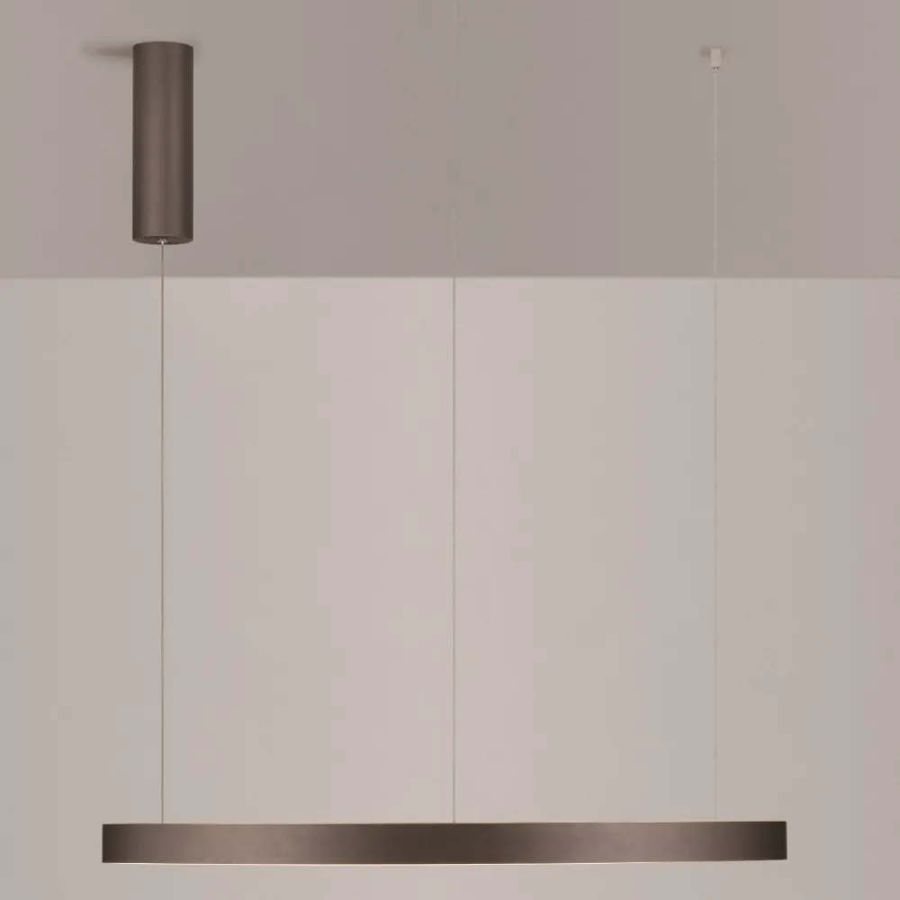 Lampadari Moderni-Selezionato da Mazzolaluce Lampadario moderno marrone caffe led 3000k per soggiorno