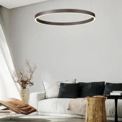Lampadari Moderni-Selezionato da Mazzolaluce Lampadario moderno marrone caffe led 3000k per soggiorno