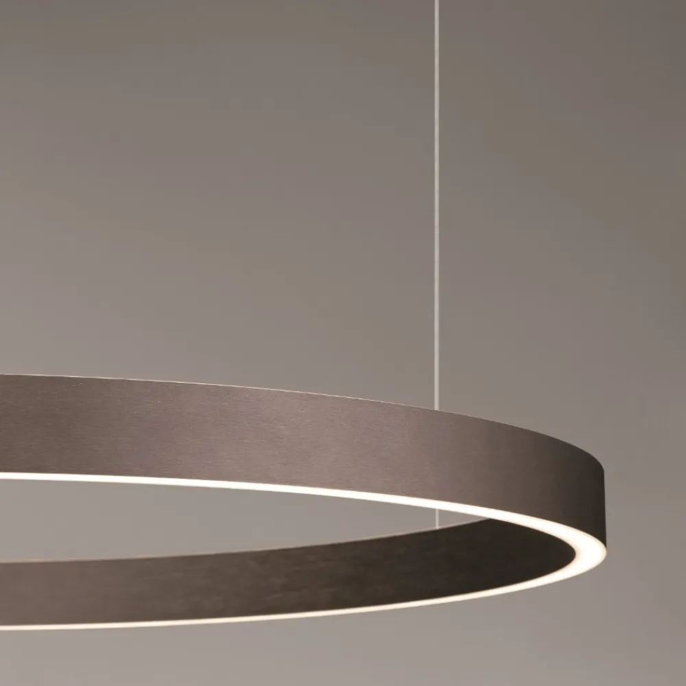 Lampadari Moderni-Selezionato da Mazzolaluce Lampadario moderno marrone caffe led 3000k per soggiorno