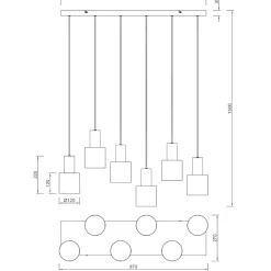 Lampadari Moderni-Selezionato da Mazzolaluce Lampadario moderno multicolor per tavolo da pranzo